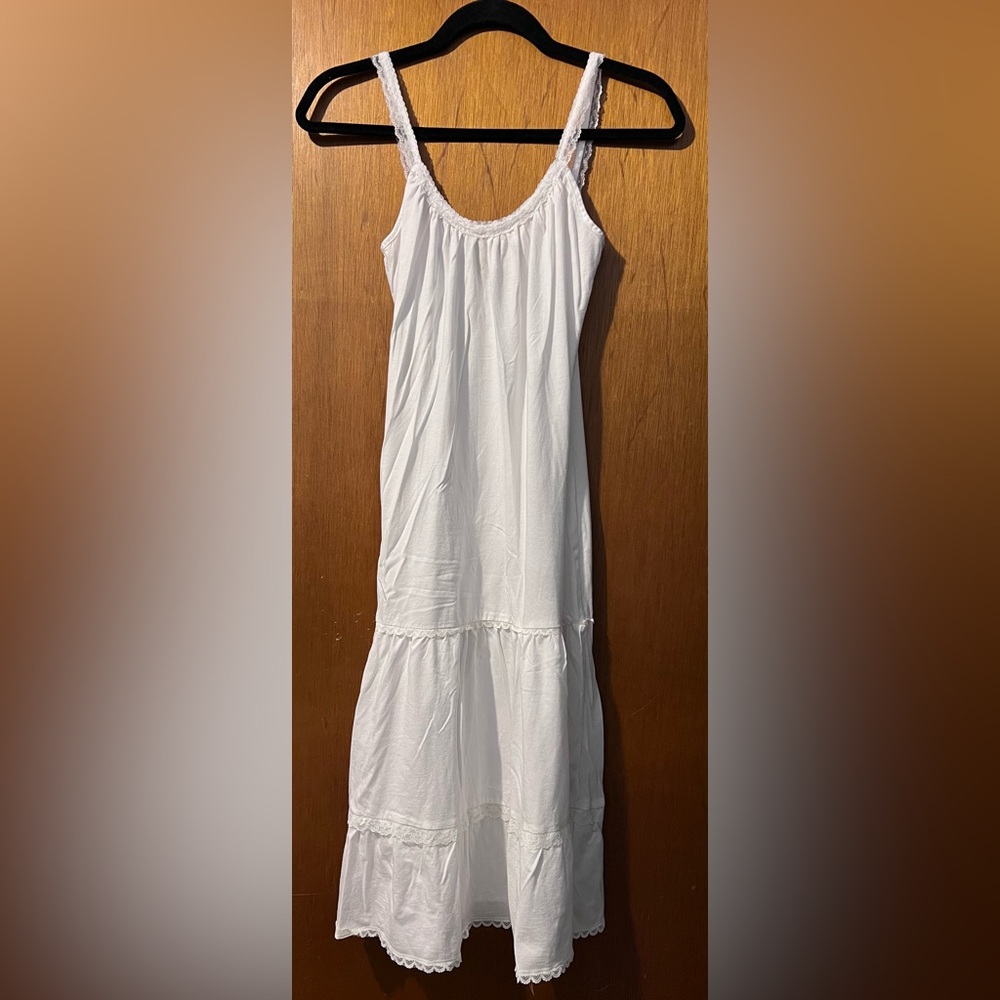 Sweetees Laced Trimmed White Peasant Dress ASO Jessica Simpson - Picture 3 of 6